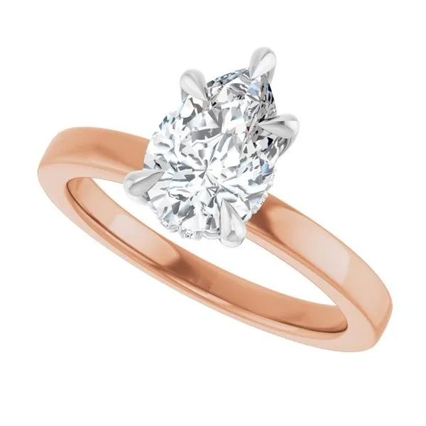 Claw-Prong Hidden Halo-Style Engagement Ring Image 5 JF Jones Jewelers Rochester, NY