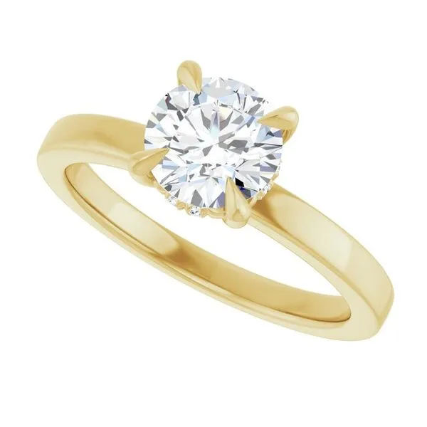 Claw-Prong Hidden Halo-Style Engagement Ring Image 5 Austin's Fine Diamonds & Jewelry Lyndhurst, NJ