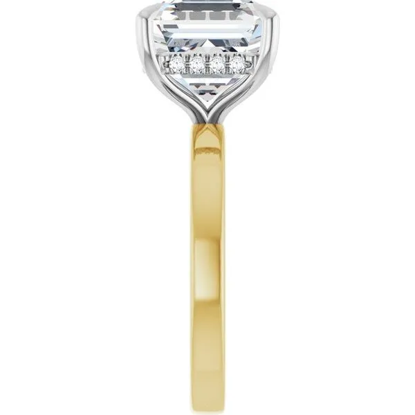 Claw-Prong Hidden Halo-Style Engagement Ring Image 4 Northwood Jewelers Northwood, OH