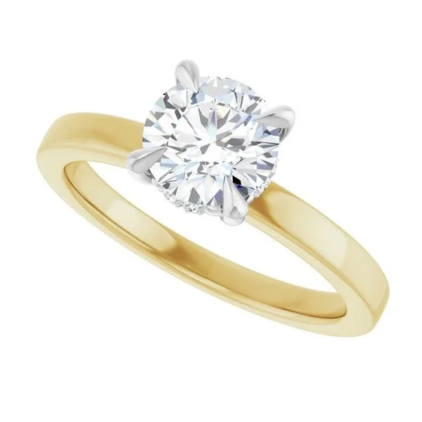 Claw-Prong Hidden Halo-Style Engagement Ring Image 5 Michael Szwed Jewelers Longmeadow, MA