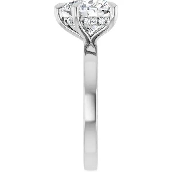 Claw-Prong Hidden Halo-Style Engagement Ring Image 4 JF Jones Jewelers Rochester, NY