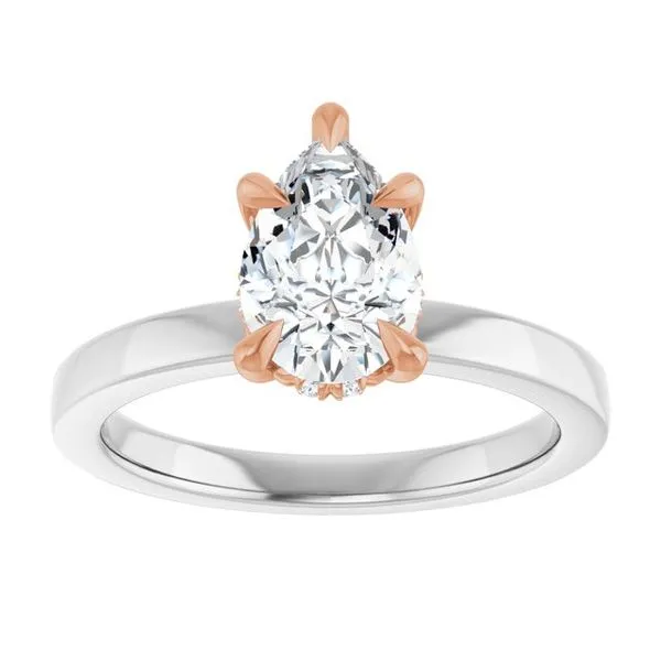 Claw-Prong Hidden Halo-Style Engagement Ring Image 3 Don's Jewelry & Design Washington, IA