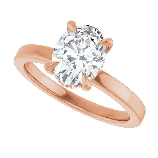 Claw-Prong Hidden Halo-Style Engagement Ring Image 5 Banks Jewelers Burnsville, NC