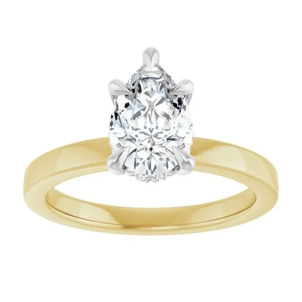 Claw-Prong Hidden Halo-Style Engagement Ring Image 3 Michael Szwed Jewelers Longmeadow, MA