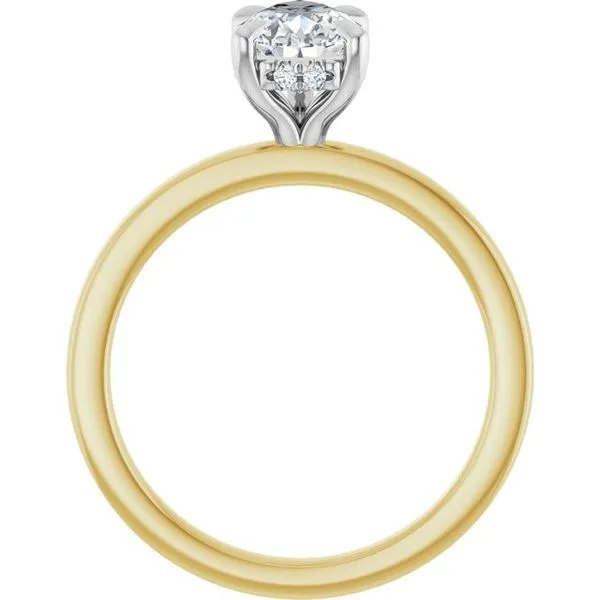 Claw-Prong Hidden Halo-Style Engagement Ring Image 2 Arezzo Jewelers Elmwood Park, IL