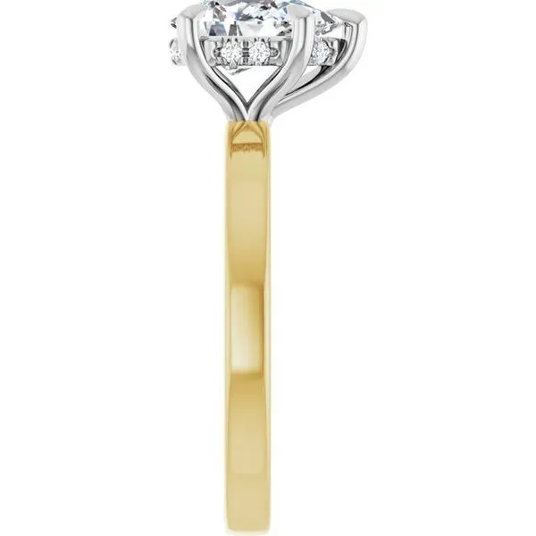 Claw-Prong Hidden Halo-Style Engagement Ring Image 4 Don's Jewelry & Design Washington, IA