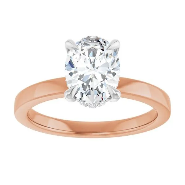 Claw-Prong Hidden Halo-Style Engagement Ring Image 3 Don's Jewelry & Design Washington, IA