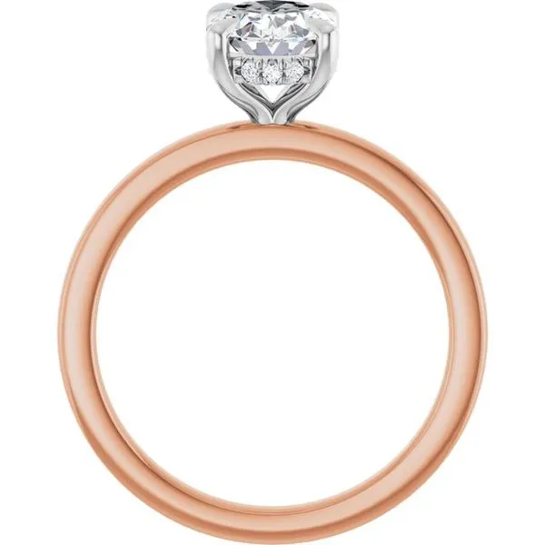 Claw-Prong Hidden Halo-Style Engagement Ring Image 2 Don's Jewelry & Design Washington, IA