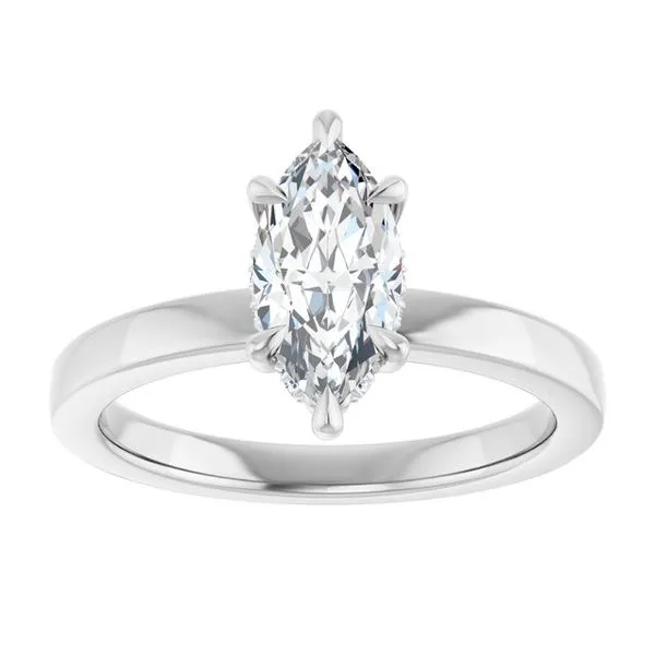 Claw-Prong Hidden Halo-Style Engagement Ring Image 3 Hudson Valley Goldsmith New Paltz, NY