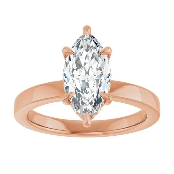 Claw-Prong Hidden Halo-Style Engagement Ring Image 3 J. Thomas Jewelers Rochester Hills, MI