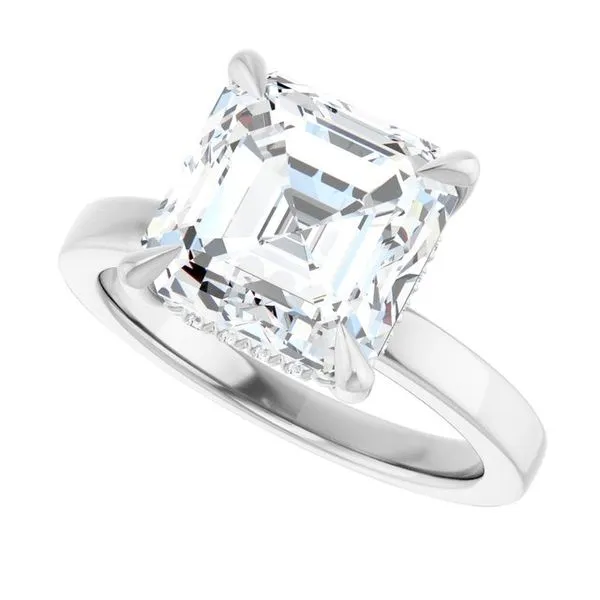 Claw-Prong Hidden Halo-Style Engagement Ring Image 5 Northwood Jewelers Northwood, OH