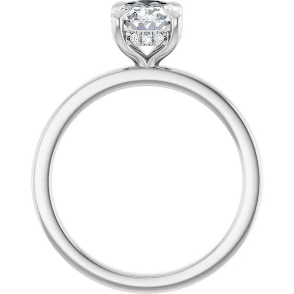 Claw-Prong Hidden Halo-Style Engagement Ring Image 2 Hudson Valley Goldsmith New Paltz, NY