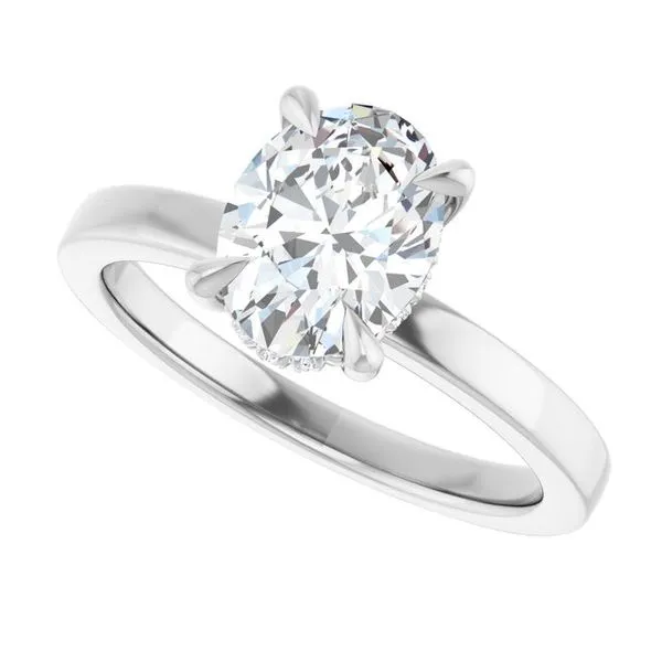 Claw-Prong Hidden Halo-Style Engagement Ring Image 5 Shipley's Fine Jewelry Hampstead, MD