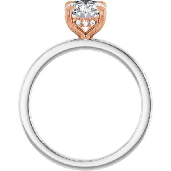 Claw-Prong Hidden Halo-Style Engagement Ring Image 2 JF Jones Jewelers Rochester, NY