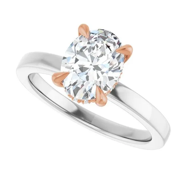 Claw-Prong Hidden Halo-Style Engagement Ring Image 5 JF Jones Jewelers Rochester, NY