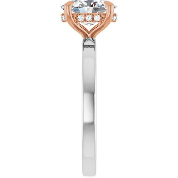 Claw-Prong Hidden Halo-Style Engagement Ring Image 4 Ocean View Jewelers Millville, DE