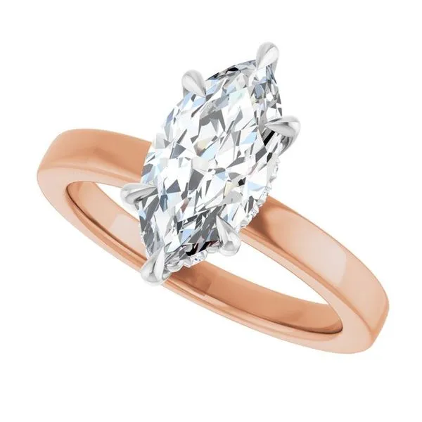 Claw-Prong Hidden Halo-Style Engagement Ring Image 5 Don's Jewelry & Design Washington, IA