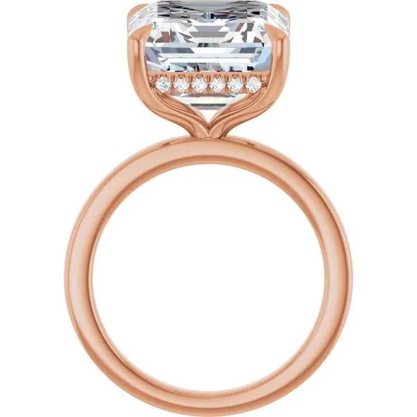 Claw-Prong Hidden Halo-Style Engagement Ring Image 2 Hudson Valley Goldsmith New Paltz, NY