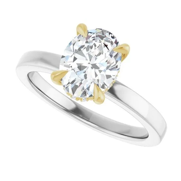 Claw-Prong Hidden Halo-Style Engagement Ring Image 5 Natale Jewelers Sewell, NJ