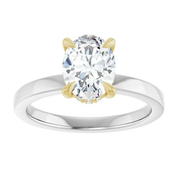 Claw-Prong Hidden Halo-Style Engagement Ring Image 3 Austin's Fine Diamonds & Jewelry Lyndhurst, NJ