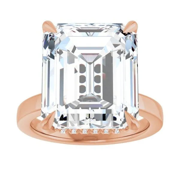 Claw-Prong Hidden Halo-Style Engagement Ring Image 3 Don's Jewelry & Design Washington, IA