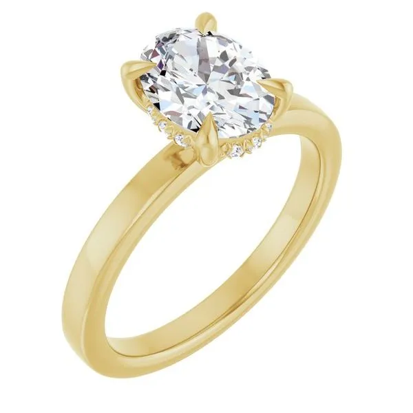 Claw-Prong Hidden Halo-Style Engagement Ring Austin's Fine Diamonds & Jewelry Lyndhurst, NJ