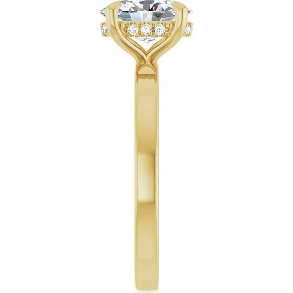 Claw-Prong Hidden Halo-Style Engagement Ring Image 4 Vulcan's Forge LLC KANSAS CITY, MO