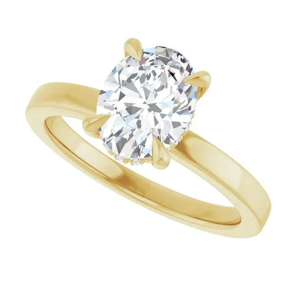 Claw-Prong Hidden Halo-Style Engagement Ring Image 5 Northwood Jewelers Northwood, OH