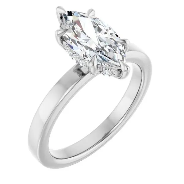 Claw-Prong Hidden Halo-Style Engagement Ring Clater Jewelers Louisville, KY