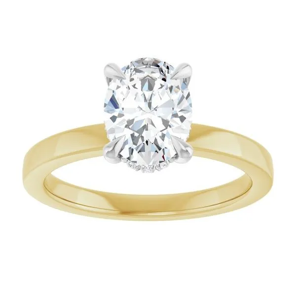 Claw-Prong Hidden Halo-Style Engagement Ring Image 3 J. Thomas Jewelers Rochester Hills, MI