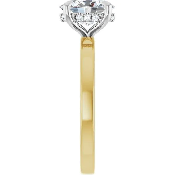 Claw-Prong Hidden Halo-Style Engagement Ring Image 4 JF Jones Jewelers Rochester, NY