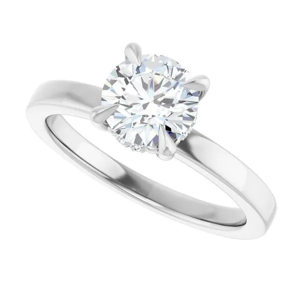 Claw-Prong Hidden Halo-Style Engagement Ring Image 5 Stuart Benjamin & Co. Jewelry Designs San Diego, CA