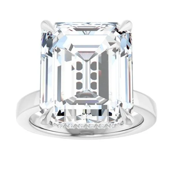 Claw-Prong Hidden Halo-Style Engagement Ring Image 3 Northwood Jewelers Northwood, OH