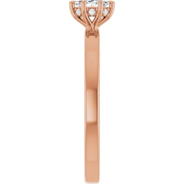 Claw-Prong Hidden Halo-Style Engagement Ring Image 4 Don's Jewelry & Design Washington, IA