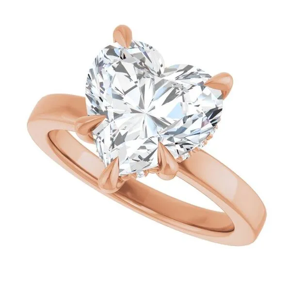 Claw-Prong Hidden Halo-Style Engagement Ring Image 5 The Jewelry Source El Segundo, CA