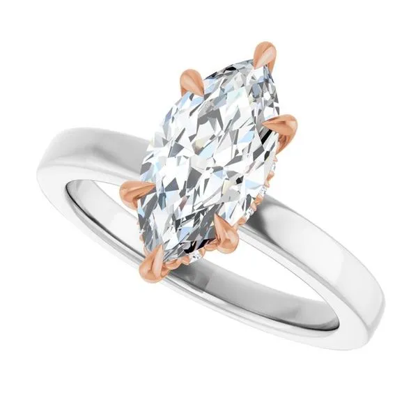 Claw-Prong Hidden Halo-Style Engagement Ring Image 5 Don's Jewelry & Design Washington, IA