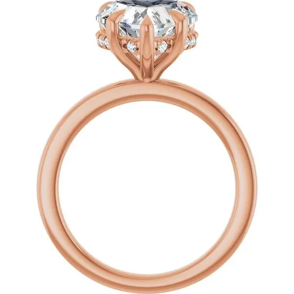 Claw-Prong Hidden Halo-Style Engagement Ring Image 2 J. West Jewelers Round Rock, TX