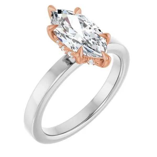 Claw-Prong Hidden Halo-Style Engagement Ring Vulcan's Forge LLC KANSAS CITY, MO