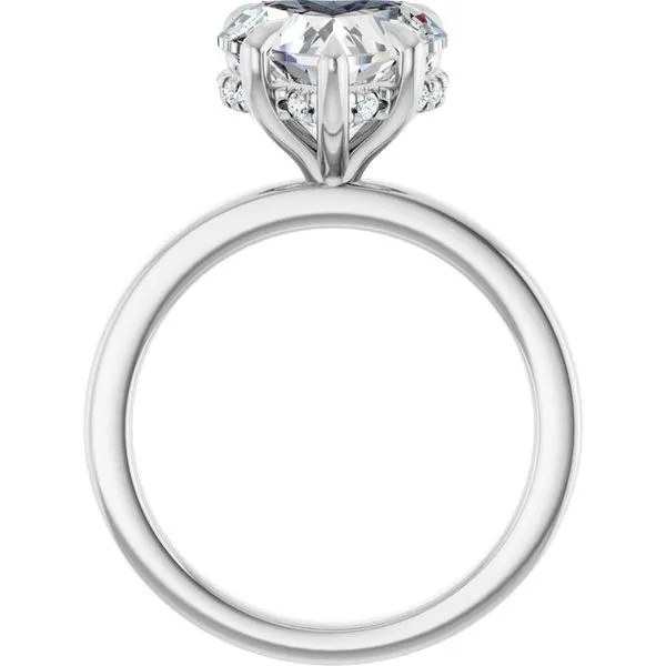 Claw-Prong Hidden Halo-Style Engagement Ring Image 2 Natale Jewelers Sewell, NJ