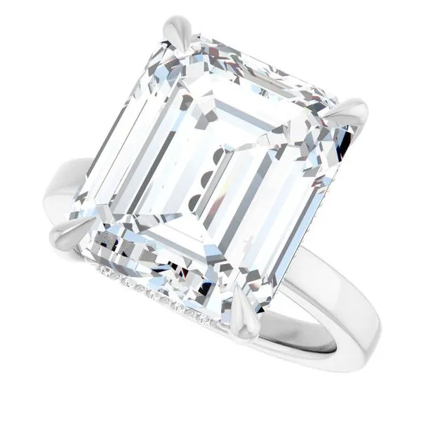 Claw-Prong Hidden Halo-Style Engagement Ring Image 5 Jimmy Smith Jewelers Decatur, AL