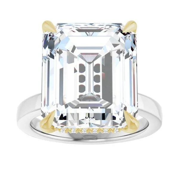 Claw-Prong Hidden Halo-Style Engagement Ring Image 3 Clater Jewelers Louisville, KY