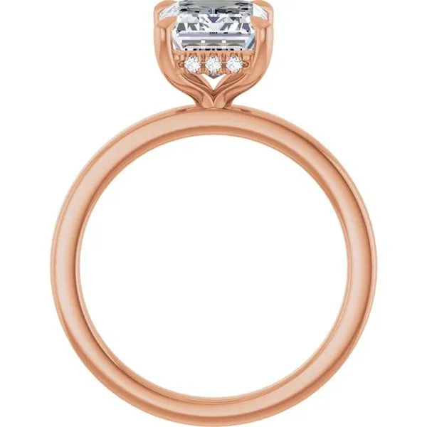 Claw-Prong Hidden Halo-Style Engagement Ring Image 2 Hudson Valley Goldsmith New Paltz, NY