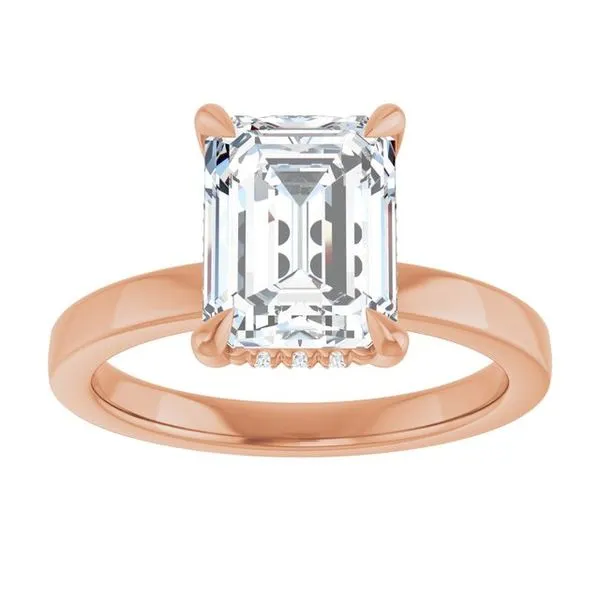 Claw-Prong Hidden Halo-Style Engagement Ring Image 3 Arezzo Jewelers Elmwood Park, IL