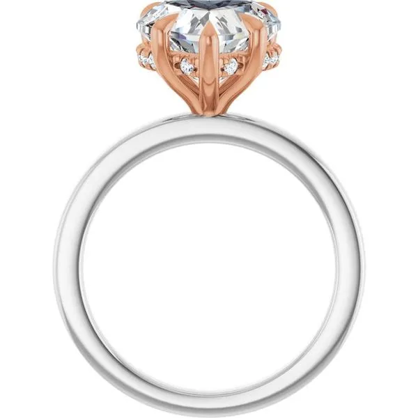 Claw-Prong Hidden Halo-Style Engagement Ring Image 2 Don's Jewelry & Design Washington, IA