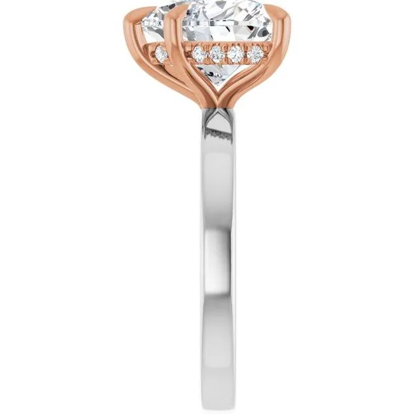 Claw-Prong Hidden Halo-Style Engagement Ring Image 4 Clater Jewelers Louisville, KY