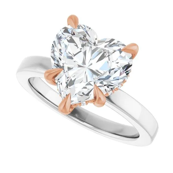 Claw-Prong Hidden Halo-Style Engagement Ring Image 5 Clater Jewelers Louisville, KY