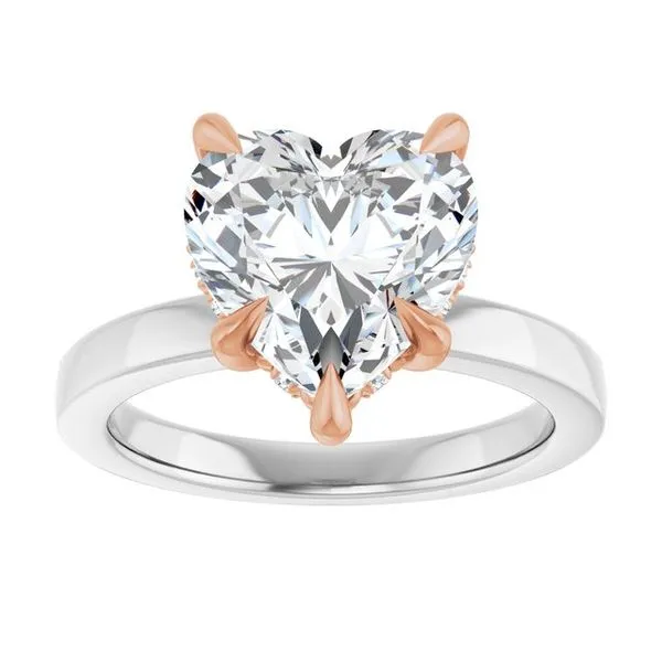 Claw-Prong Hidden Halo-Style Engagement Ring Image 3 Northwood Jewelers Northwood, OH