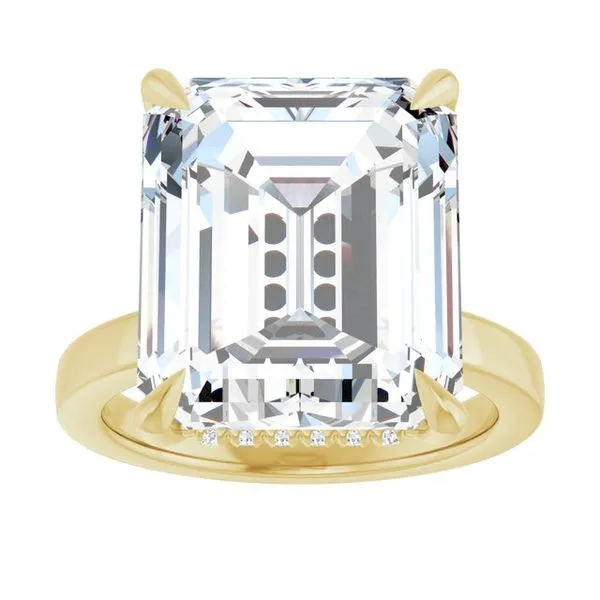 Claw-Prong Hidden Halo-Style Engagement Ring Image 3 Austin's Fine Diamonds & Jewelry Lyndhurst, NJ