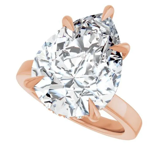 Claw-Prong Hidden Halo-Style Engagement Ring Image 5 Don's Jewelry & Design Washington, IA