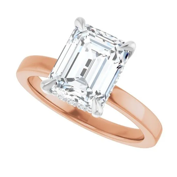 Claw-Prong Hidden Halo-Style Engagement Ring Image 5 Vulcan's Forge LLC KANSAS CITY, MO